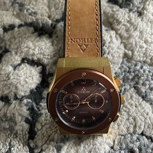 Fitron Gold + Tan Men’s Watch